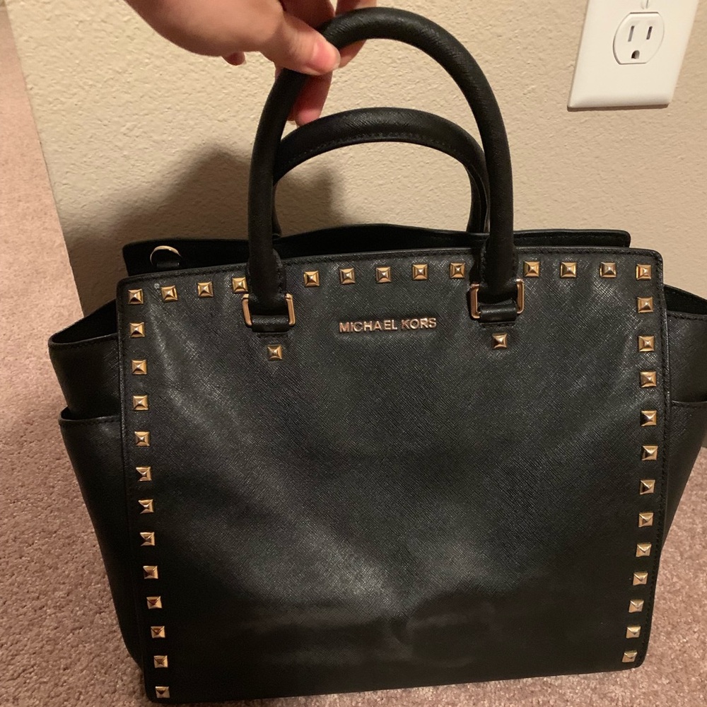 Michael Kors studded saffiano